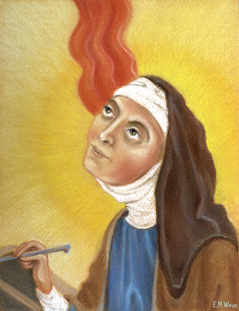 Gemaltes Hildegard-Portrait